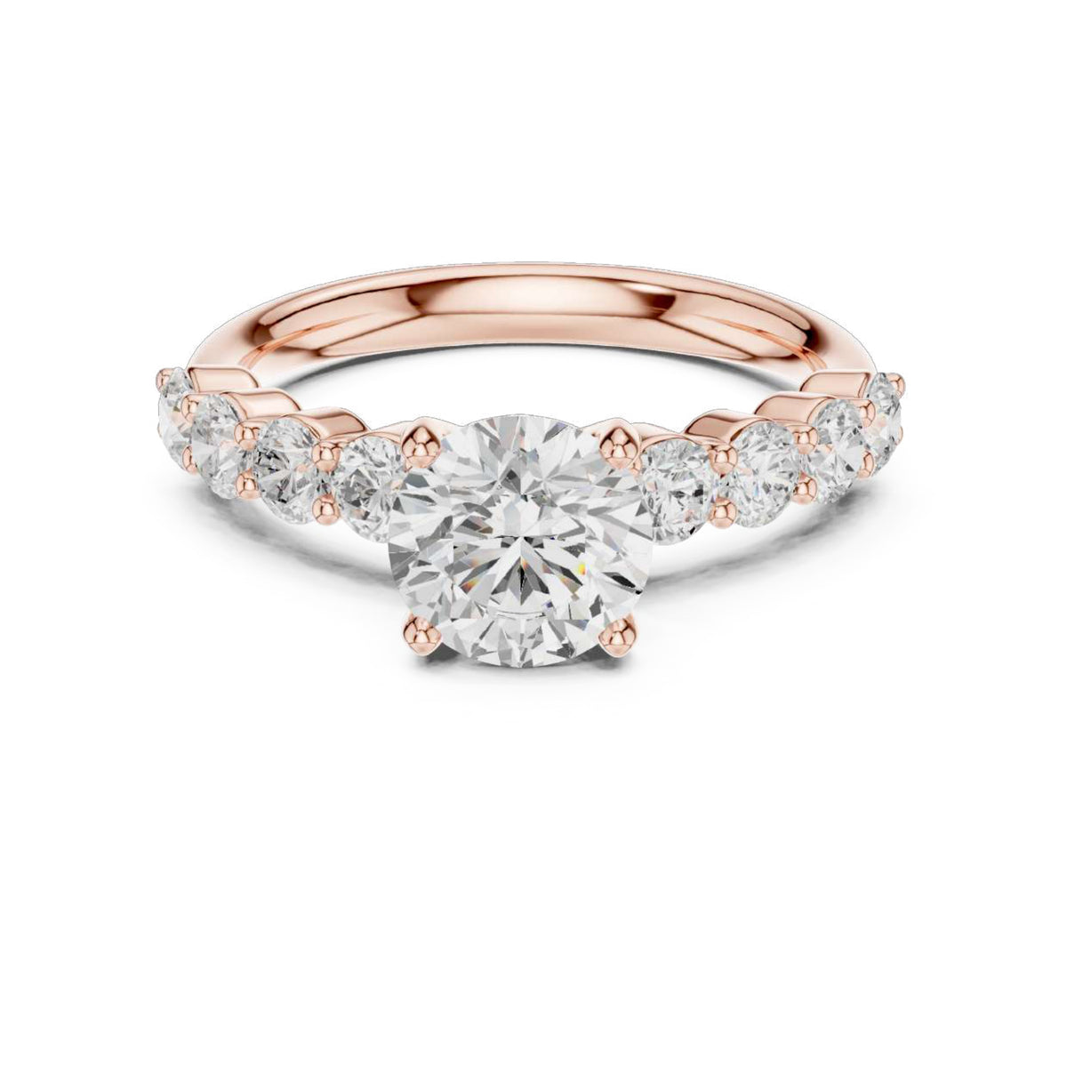 The Aurelia Pear Accent Solitaire Diamond Ring