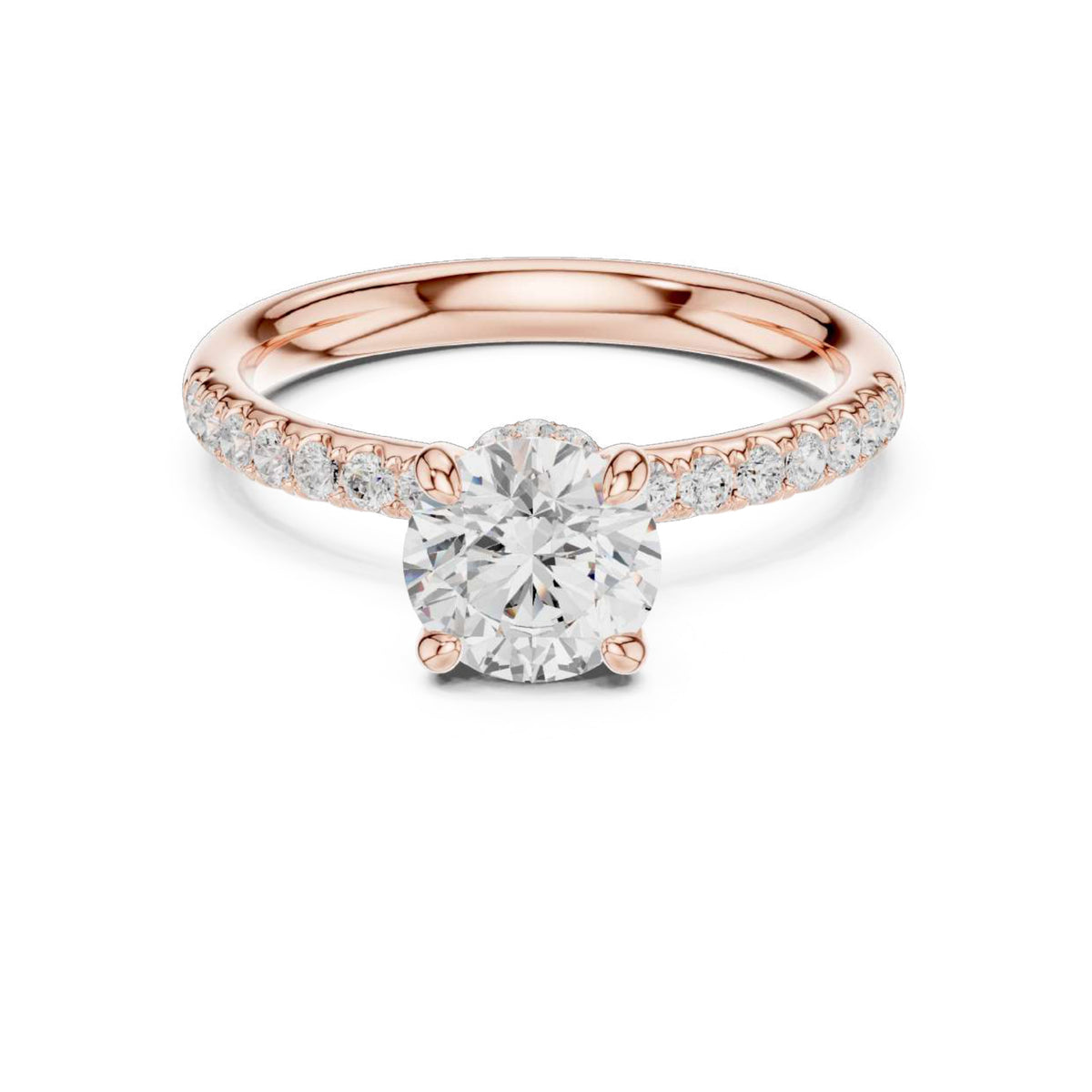 The Aurelia Scalloped Halo Diamond Ring