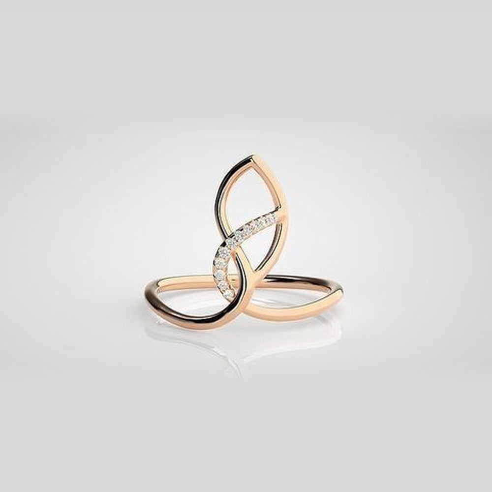 The Aurelia Whispering Leaf Diamond Ring