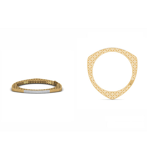 The Aurora Diamond Designer Bangle