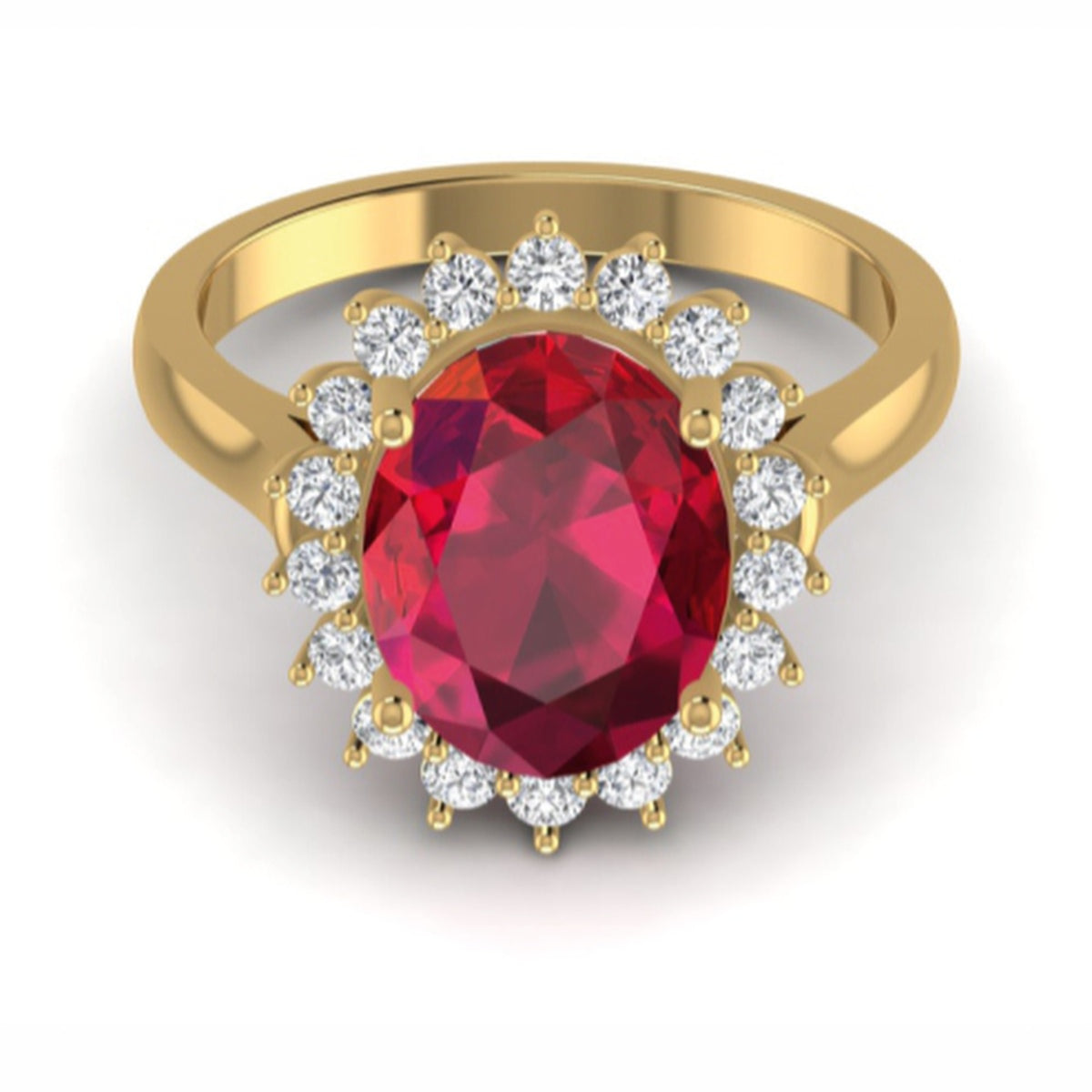 The Baroness Ruby & Diamond Cocktail Ring