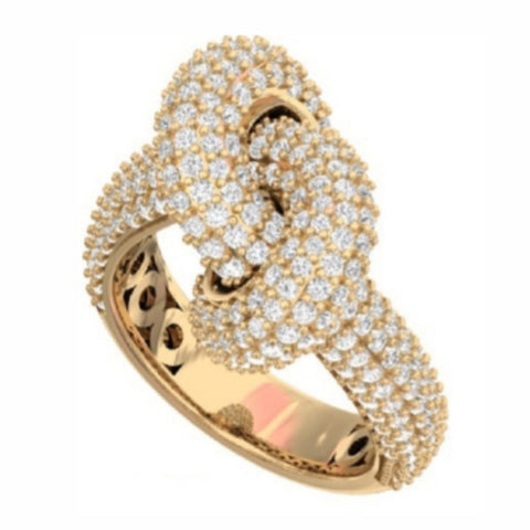 The Cascade Diamond Cocktail Ring