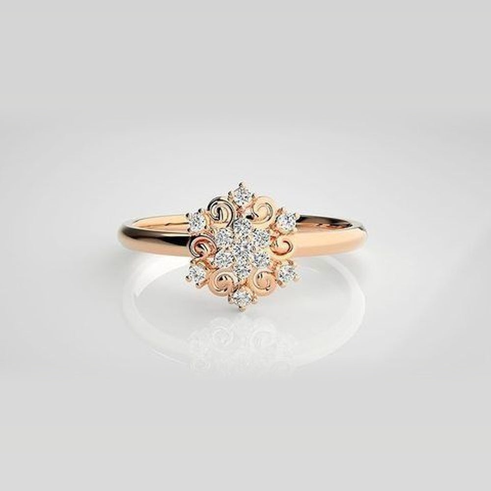 The Celeste Chevron Tiara Diamond Ring