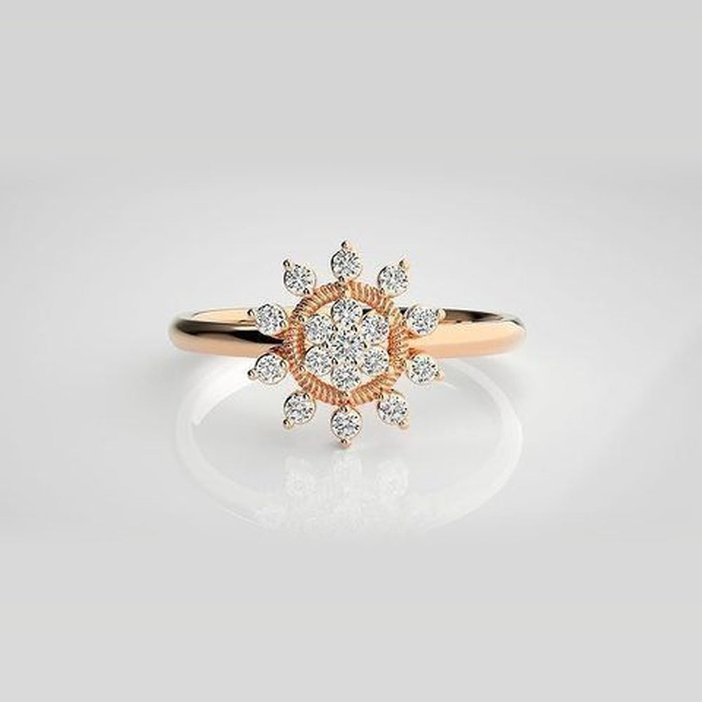 The Celeste Clover Crest Diamond Ring