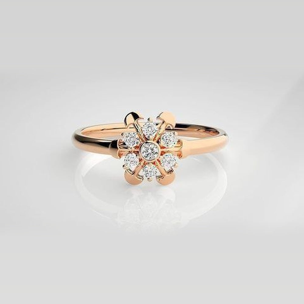 The Celeste Dual Contour Diamond Ring
