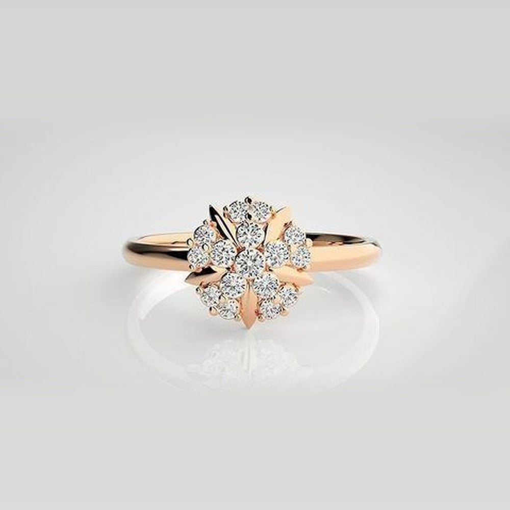 The Celeste Floral Rosette Diamond Ring