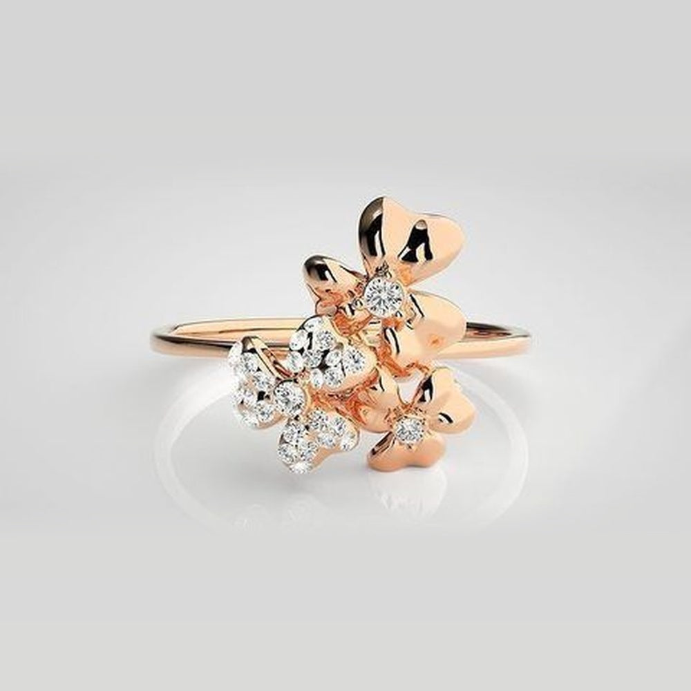 The Celeste Modernist Bypass Diamond Ring