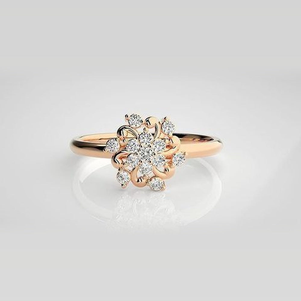 The Celeste Orbit Cluster Diamond Ring