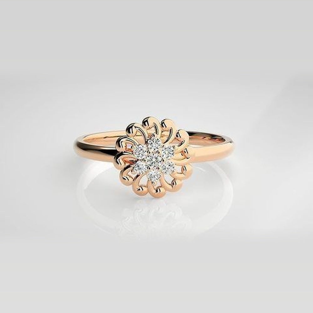 The Celeste Spiral Swirl Diamond Ring