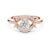 The Celeste Sunburst Halo Diamond Ring