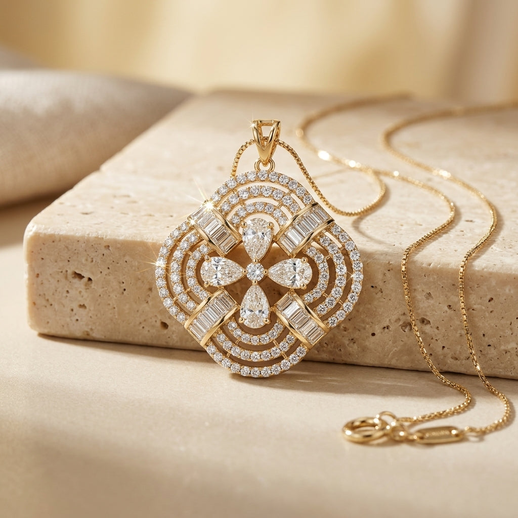 The Celestial Bloom Diamond Pendant