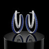 The Celestial Ribbon Diamond & Sapphire Interlocking Hoops
