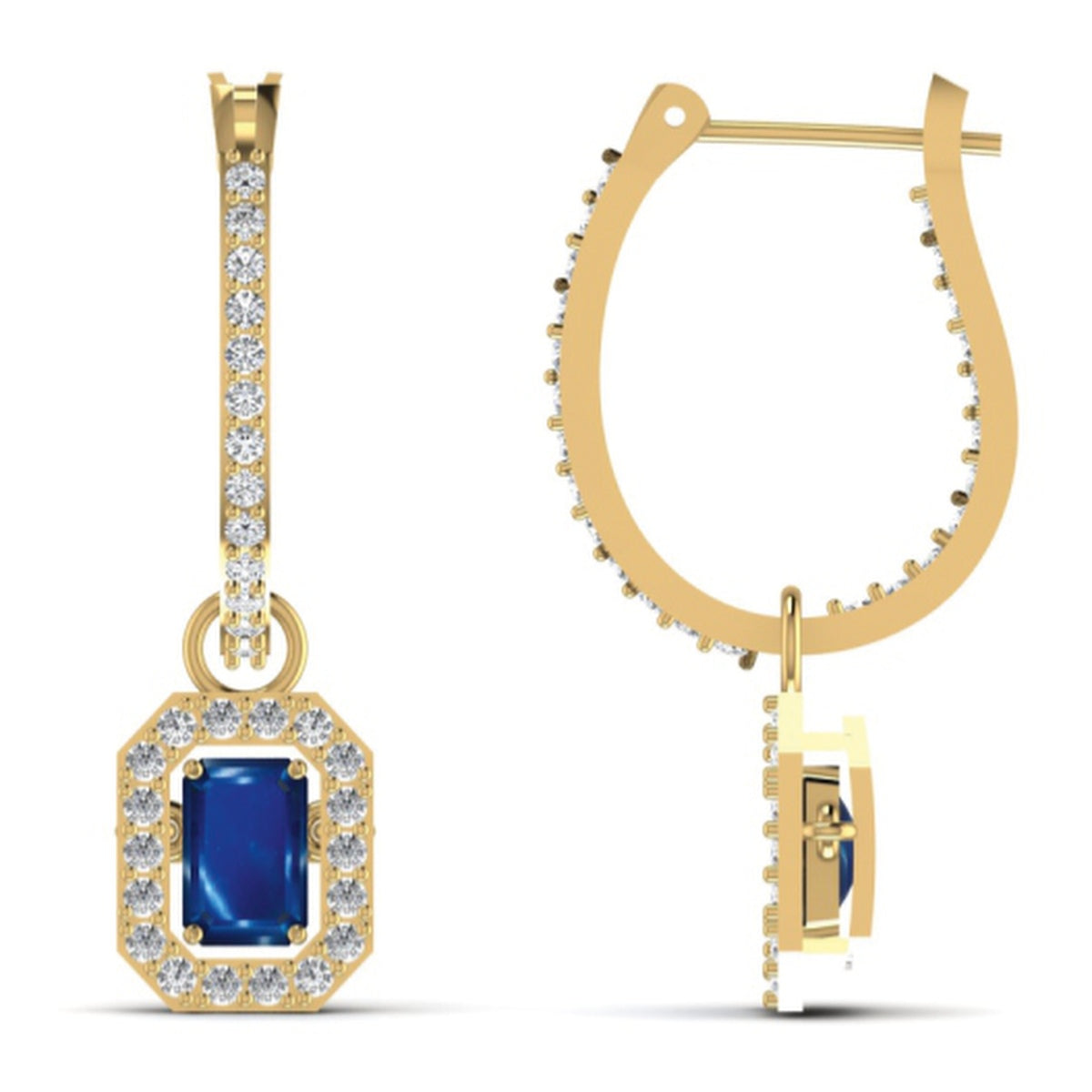 The Coronet Sapphire & Diamond Chandelier Earrings