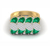 The Crest Emerald & Diamond Cocktail Ring