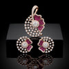 The Crimson Bloom Diamond Pendant