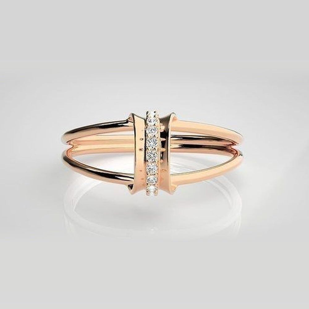 The Dual Horizon Connector Diamond Ring