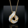 The Eternal Embrace Diamond-Accent Teardrop Twist Pendant