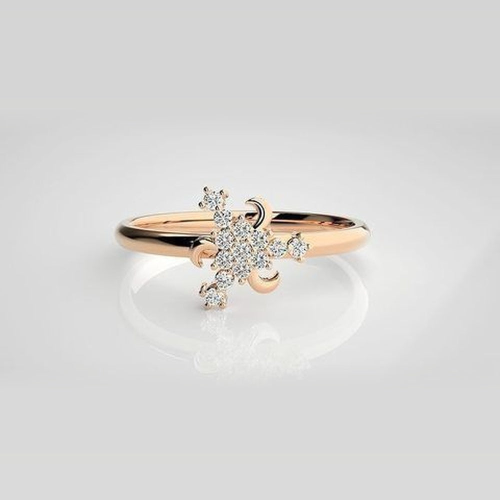 The Flora Clover Crest Diamond Ring