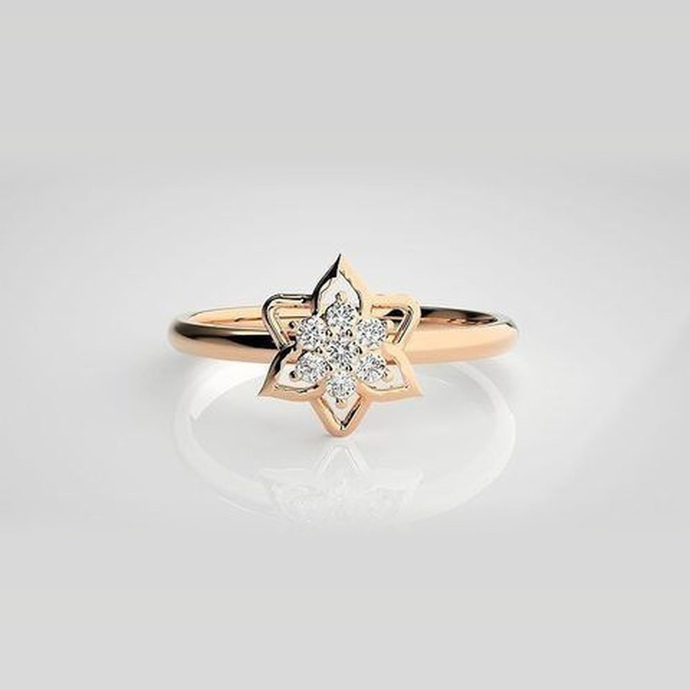 The Flora Crossroads Pavé Diamond Ring
