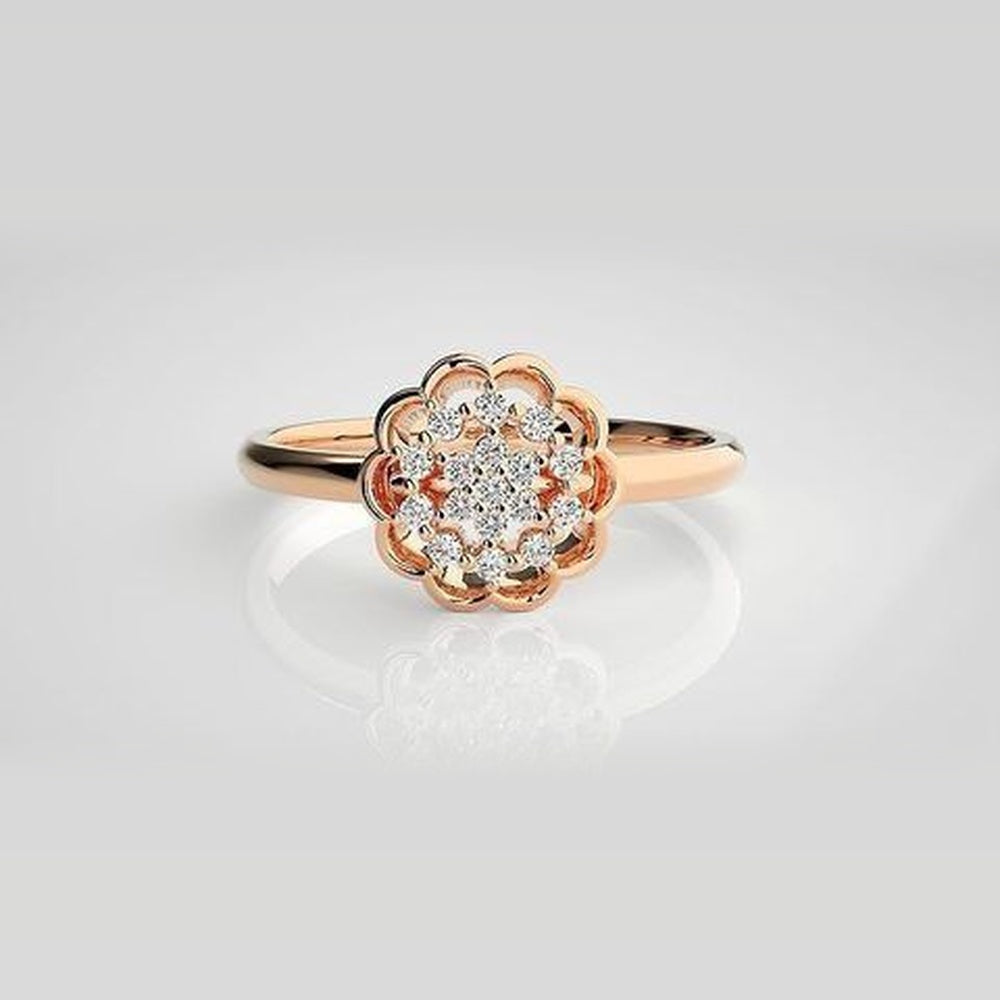 The Flora Dual Contour Diamond Ring