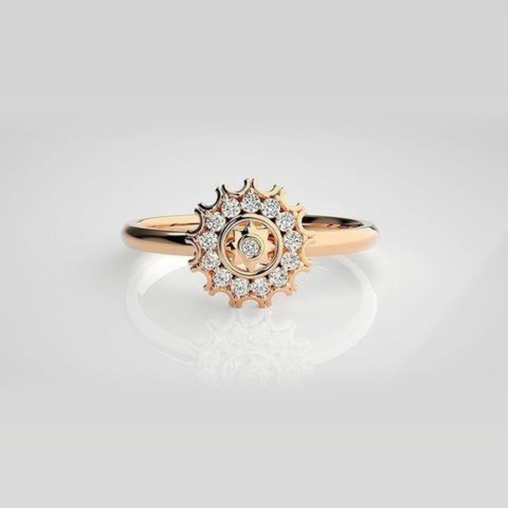 The Flora Spiral Swirl Diamond Ring