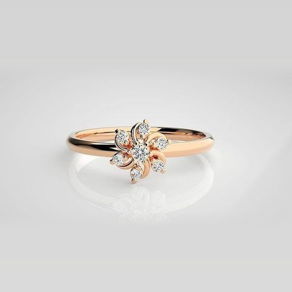 The Flora Sweetheart Arc Diamond Ring