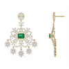 The Flourish Emerald & Diamond Chandelier Earrings