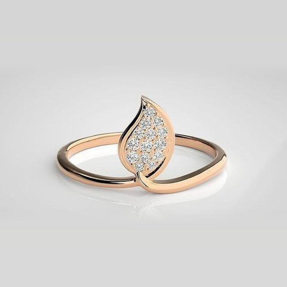The Foliage Grace Diamond Leaf Ring