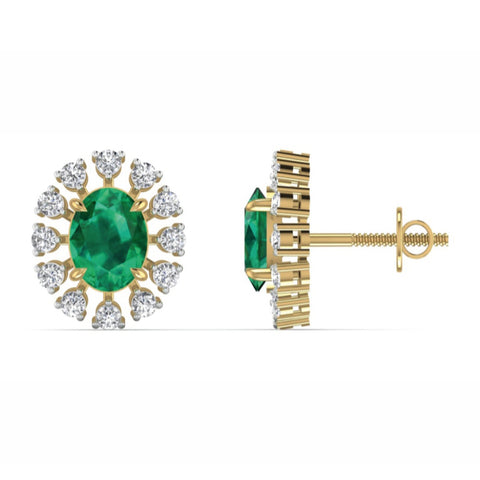 The Grandeur Emerald & Diamond Chandelier Earrings