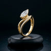The Liquid Aurelia Wave Diamond Ring