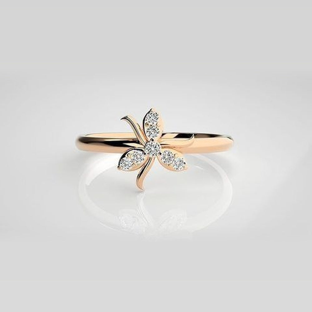 The Lumina Clover Crest Diamond Ring