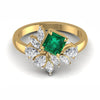 The Lustre Emerald & Diamond Cocktail Ring