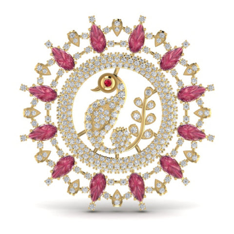 The Lustre Ruby & Diamond Cocktail Pendant