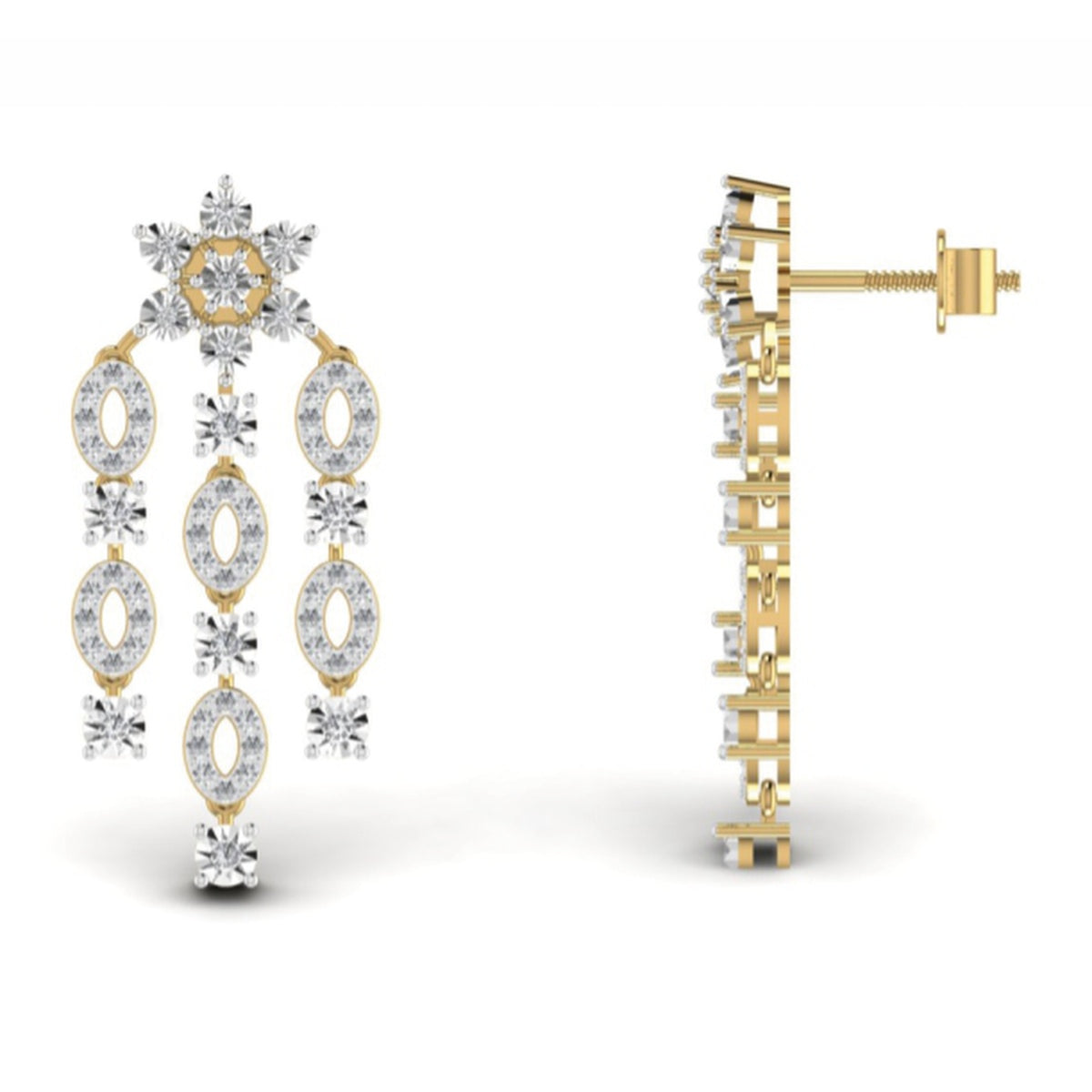 The Monarch Diamond Chandelier Earrings