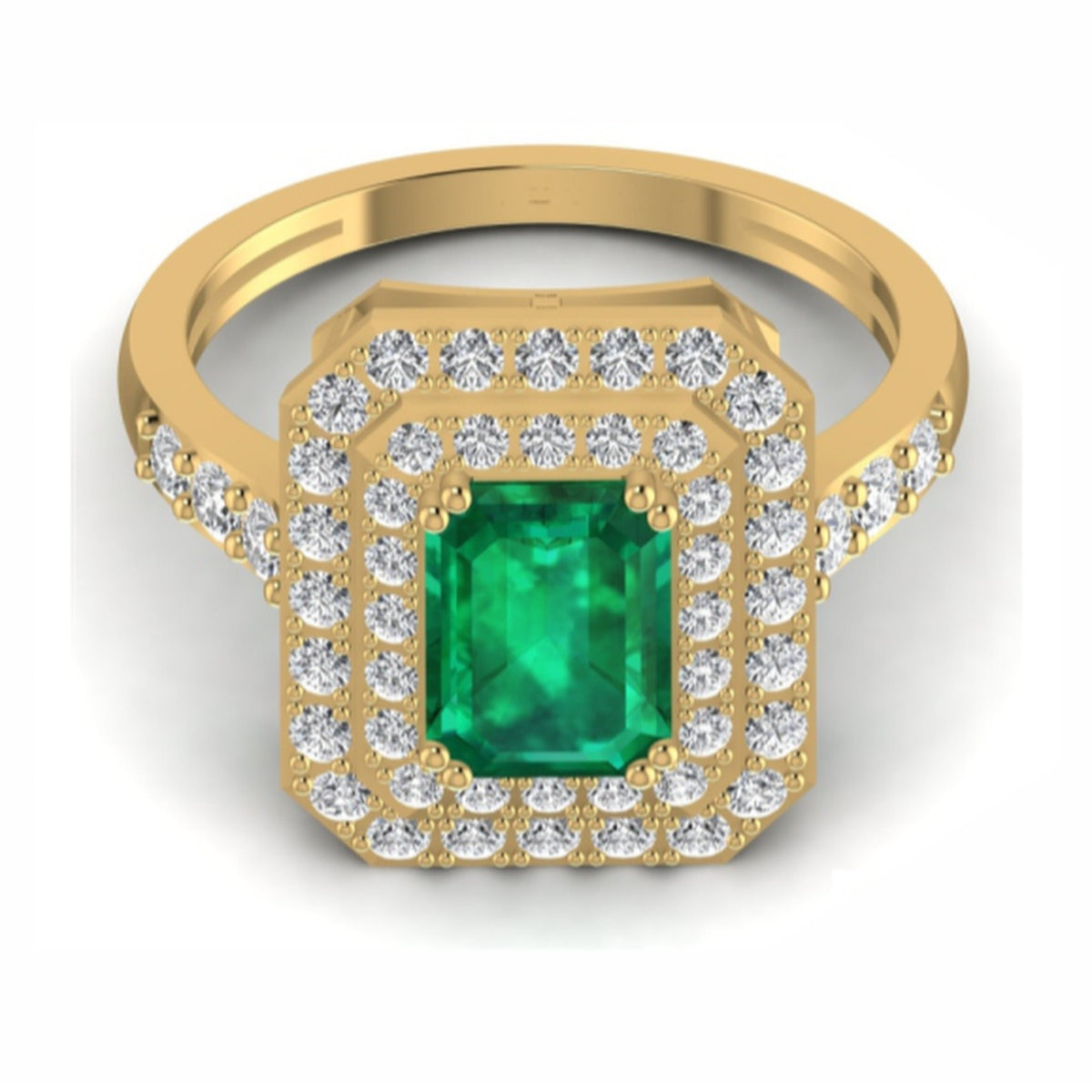 The Nocturne Emerald & Diamond Cocktail Ring