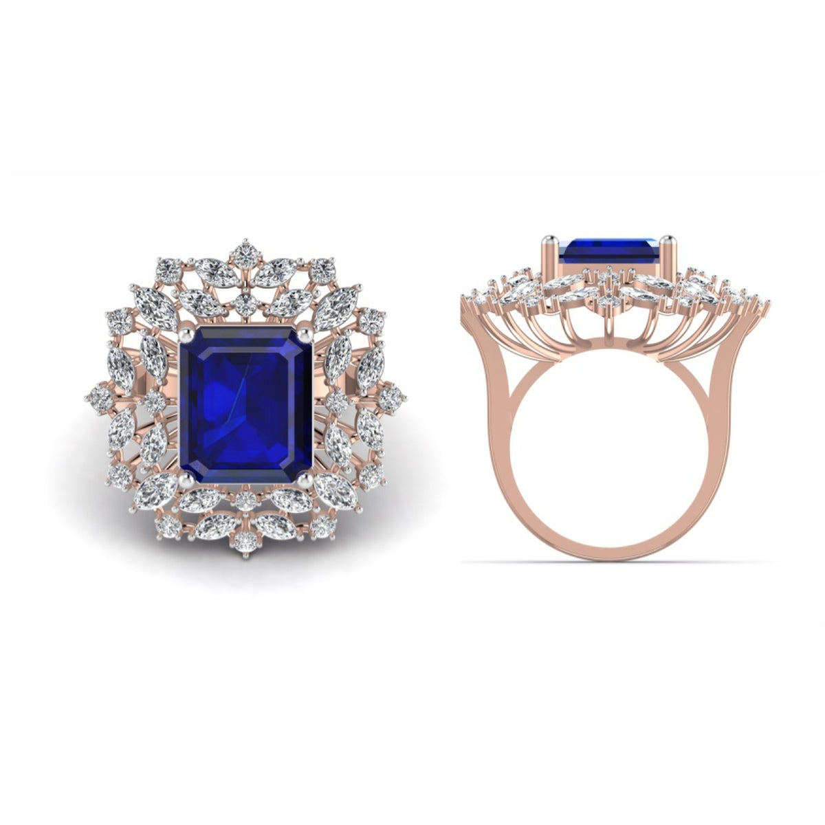 The Odyssey Ruby & Diamond Cocktail Ring