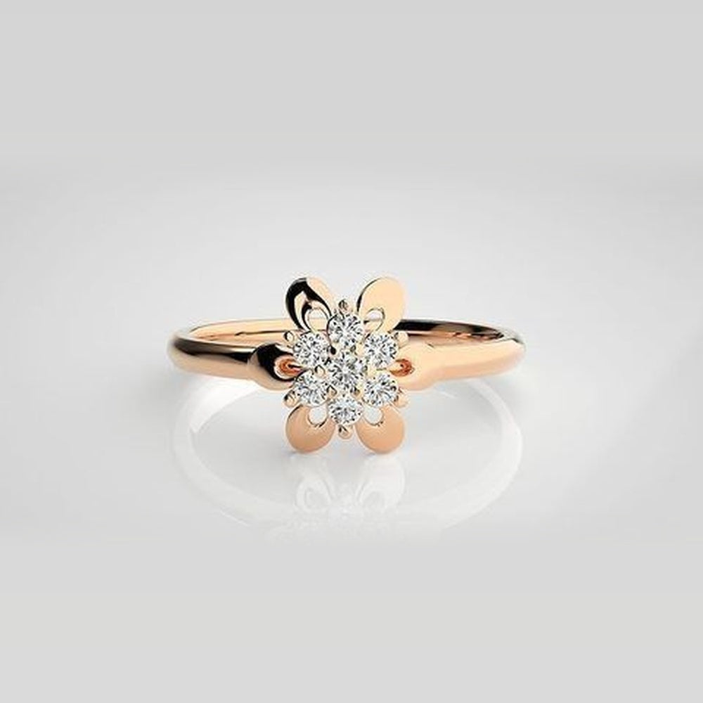 The Ophelia Sunburst Pavé Diamond Ring