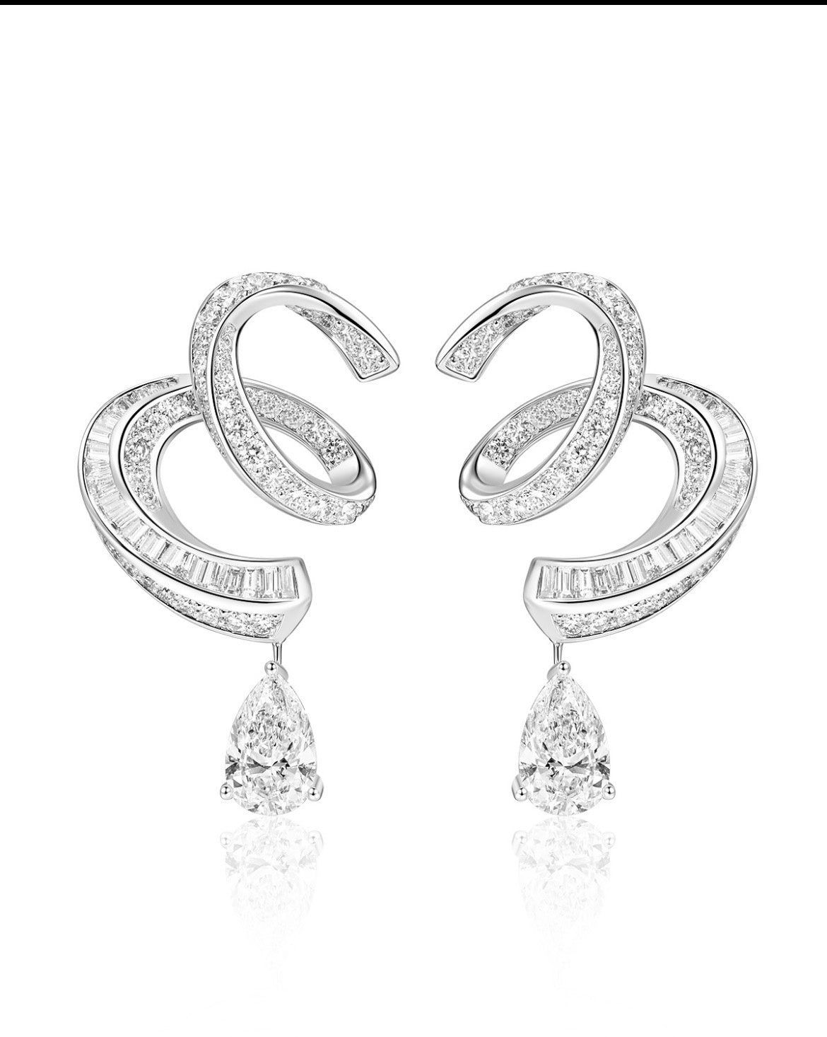 The Orbiting Infinity Diamond Earrings