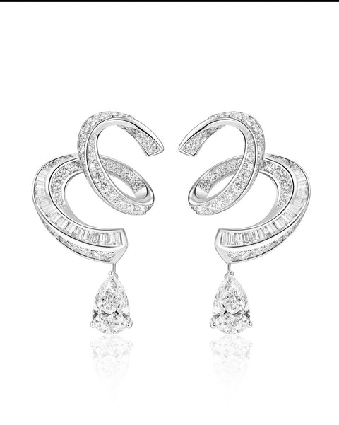 The Orbiting Infinity Diamond Earrings