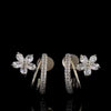 The Petal & Ribbon Diamond Huggie Earrings