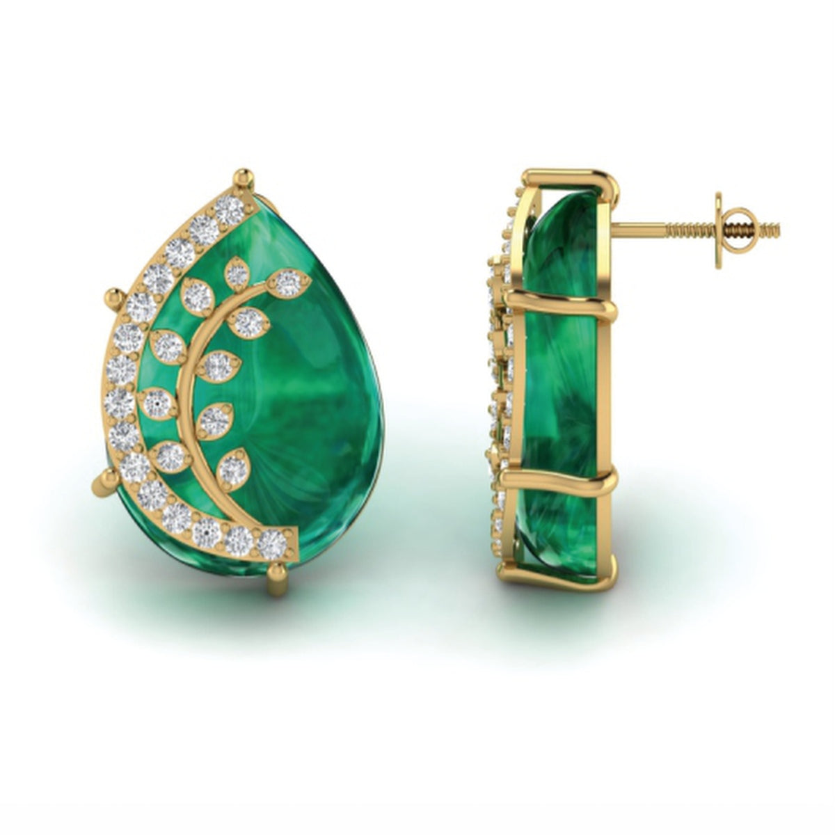 The Radiant Emerald & Diamond Chandelier Earrings