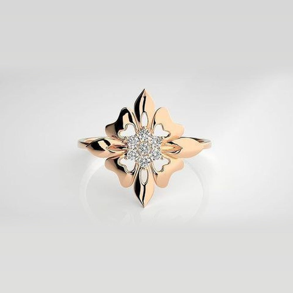 The Regal Clover Crest Diamond Ring