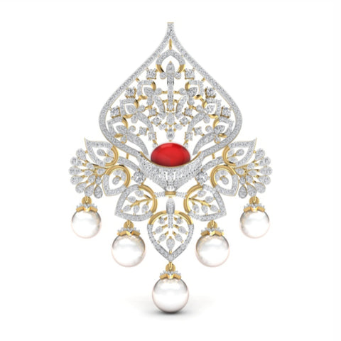 The Royale Ruby & Diamond Cocktail Pendant