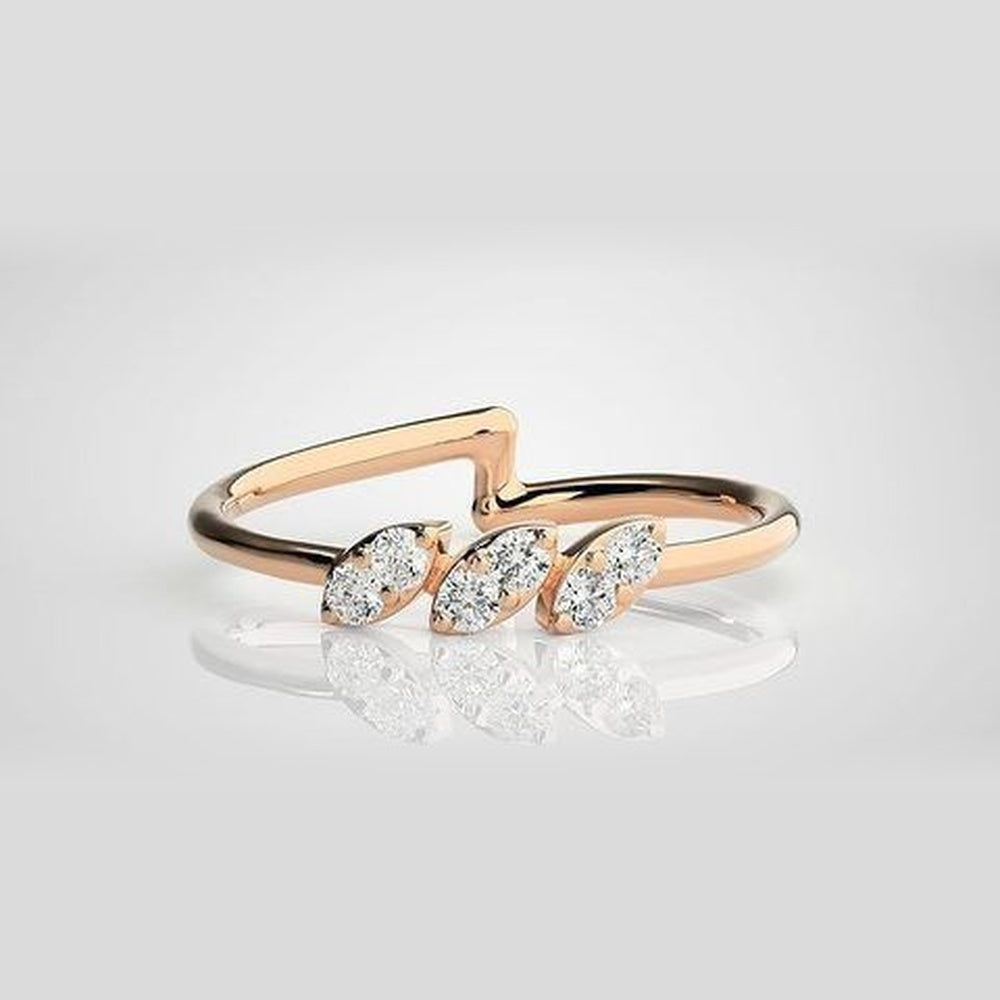 The Seraphina Crossroads Pavé Diamond Ring