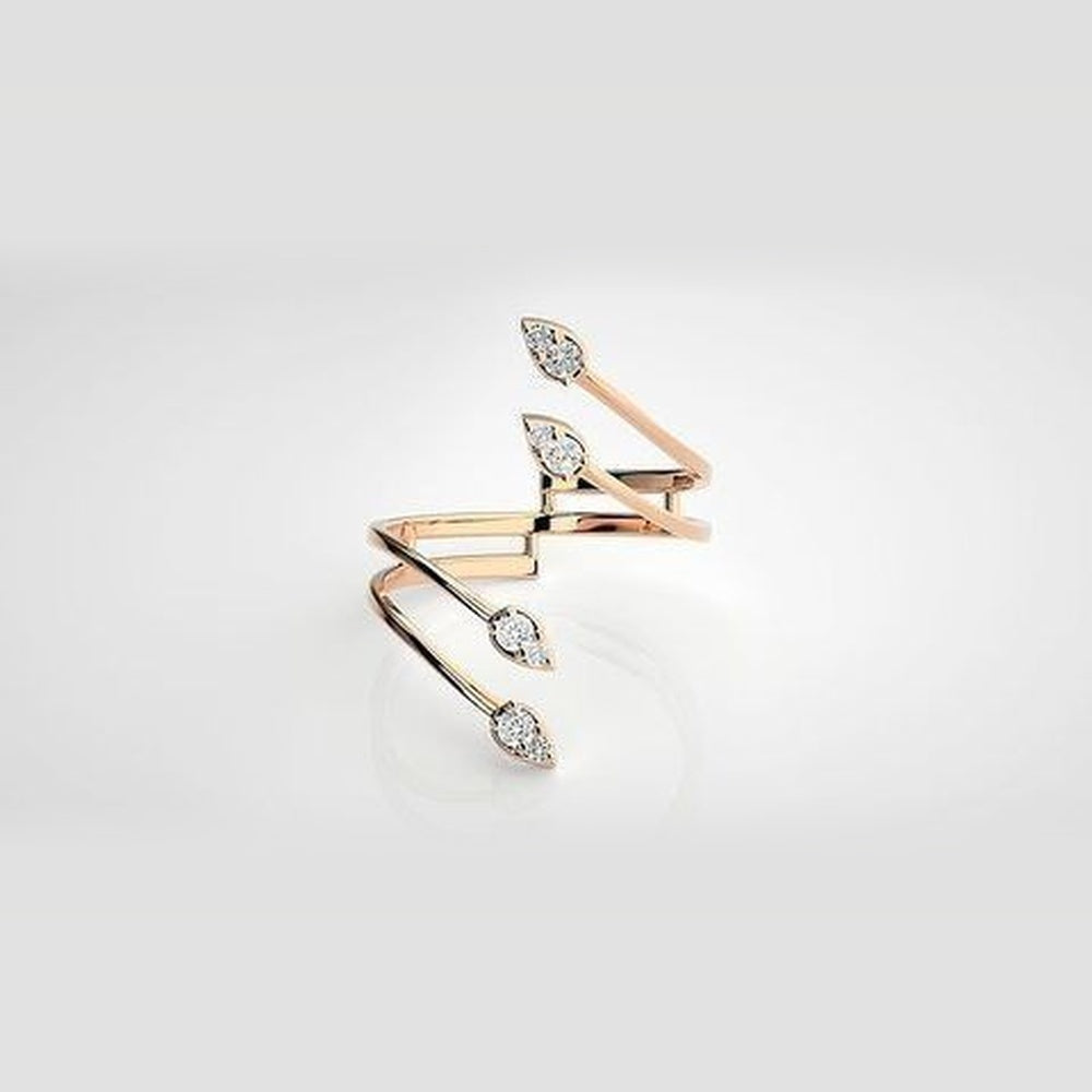 The Seraphina Sleek Split-Shank Diamond Ring