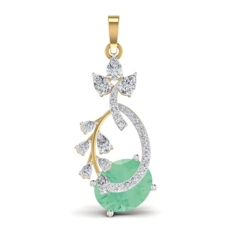 The Siren Emerald & Diamond Cocktail Pendant