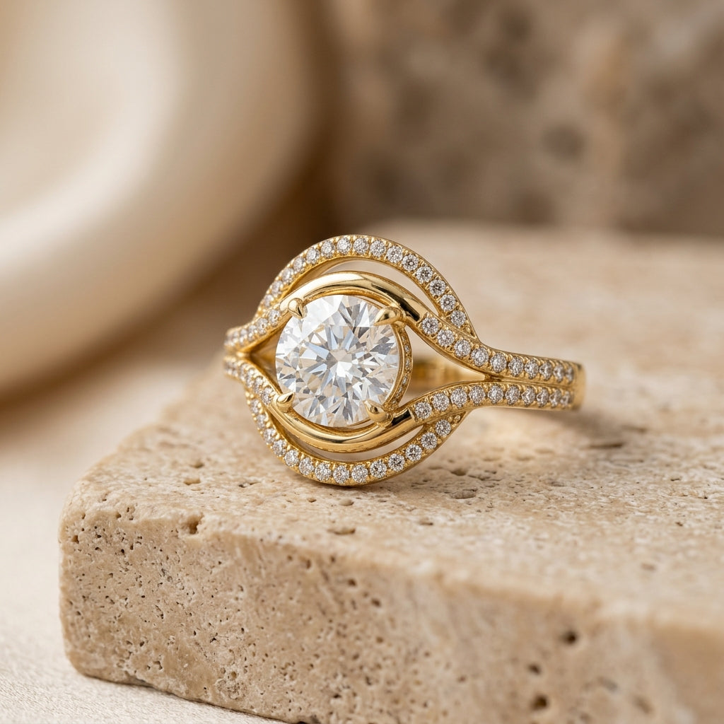 The Solar Embrace Diamond Ring