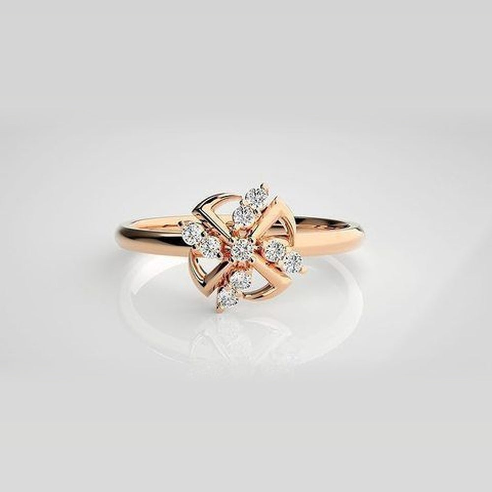 The Solis Crescent Glow Diamond Ring