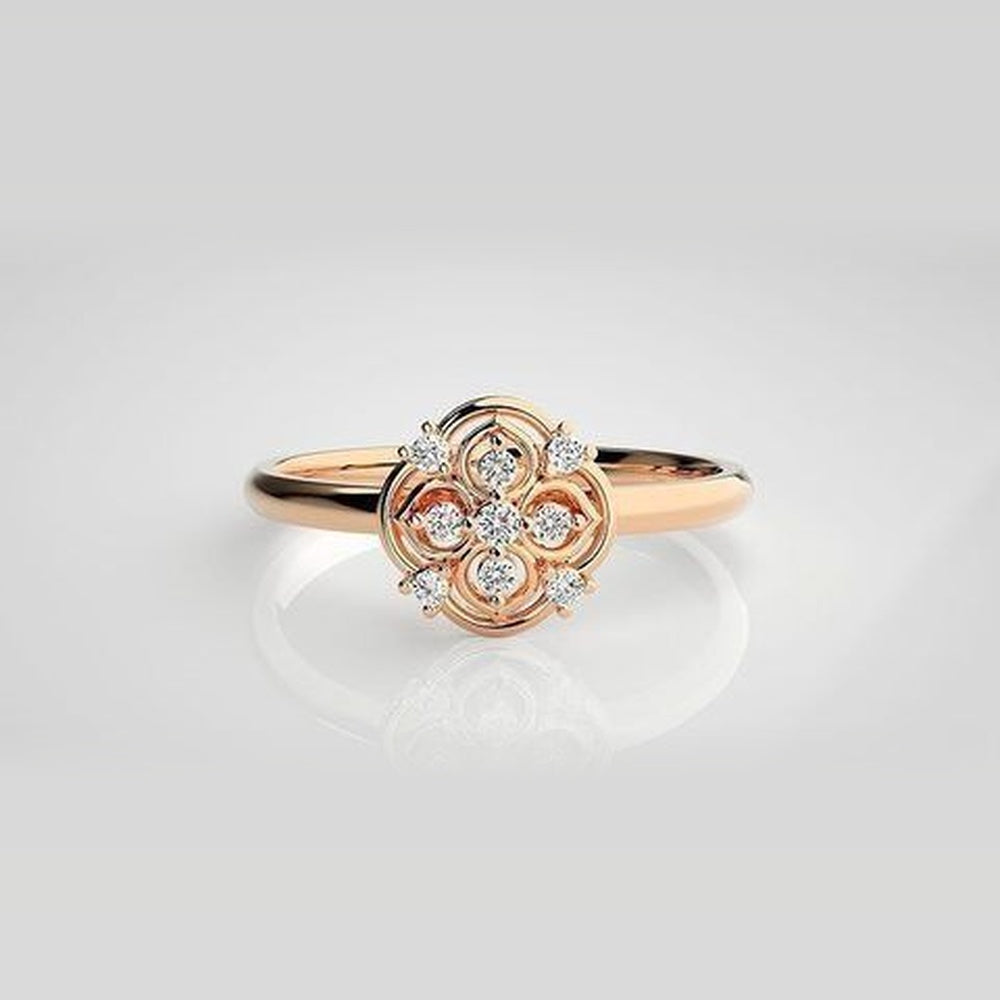 The Solis Dewdrop Cluster Diamond Ring