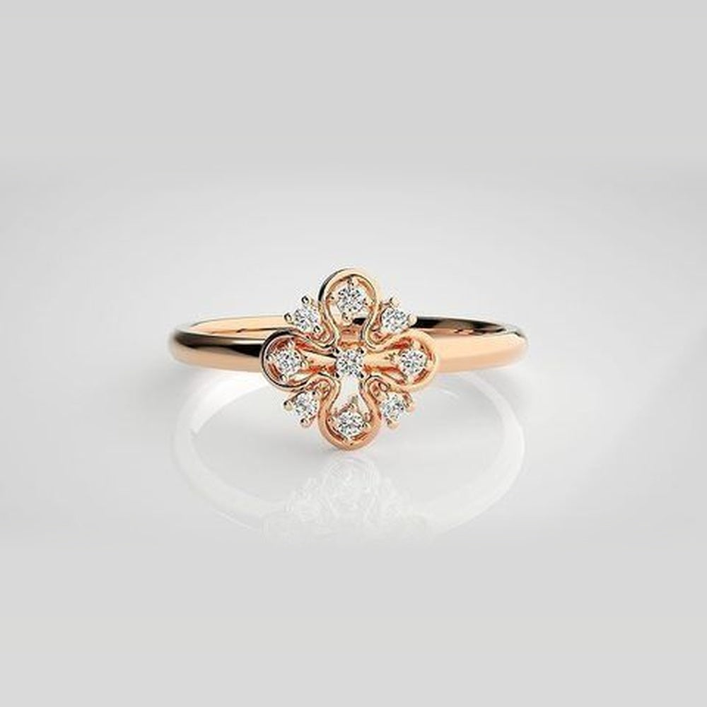 The Solis Entwined Helix Diamond Ring